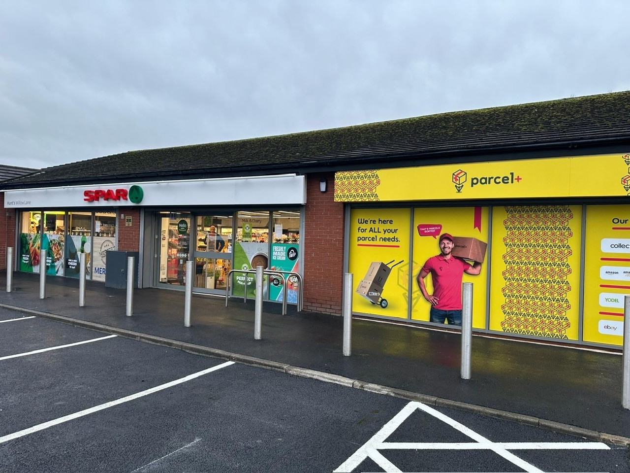 Hunts SPAR Willow Lane in Lancaster, where a new Parcel+ concept has been introduced - a hub entirely separate from the SPAR customer counter to deal with parcels.