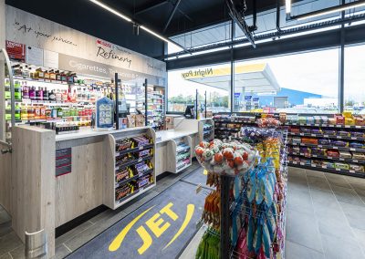 The new flagship Jet refinery service station and SPAR store at South Killingholme, North Lincolnshire.