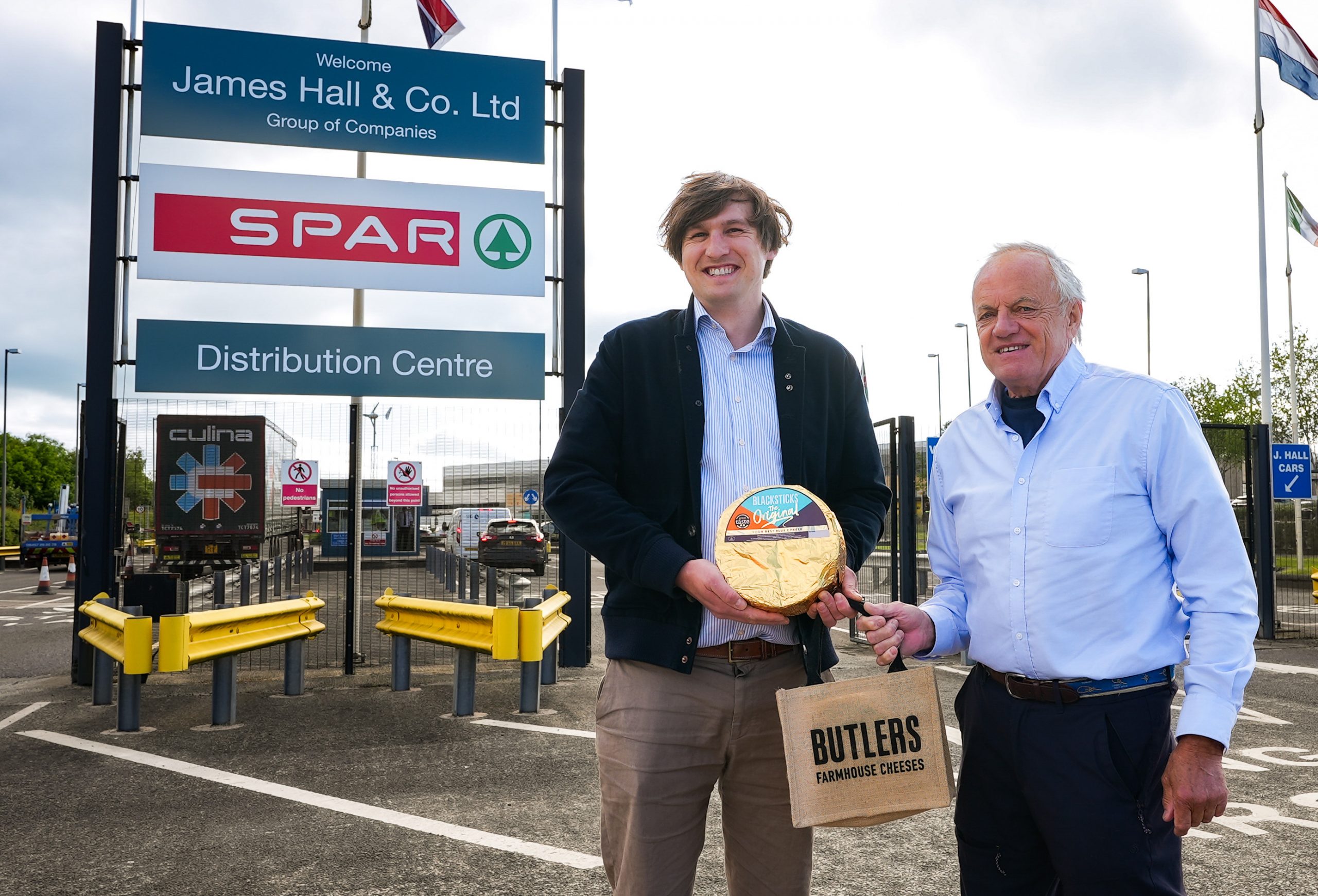 Matthew Hall, fourth generation owner of Butlers Farmhouse Cheeses (left), with Andrew Hall (right), Joint Managing Director of James Hall & Co. Ltd.