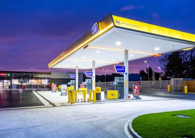 The new flagship Jet refinery service station and SPAR store at South Killingholme, North Lincolnshire.