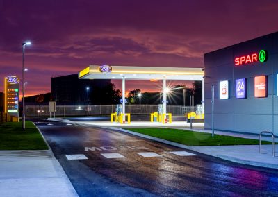 The new flagship Jet refinery service station and SPAR store at South Killingholme, North Lincolnshire.