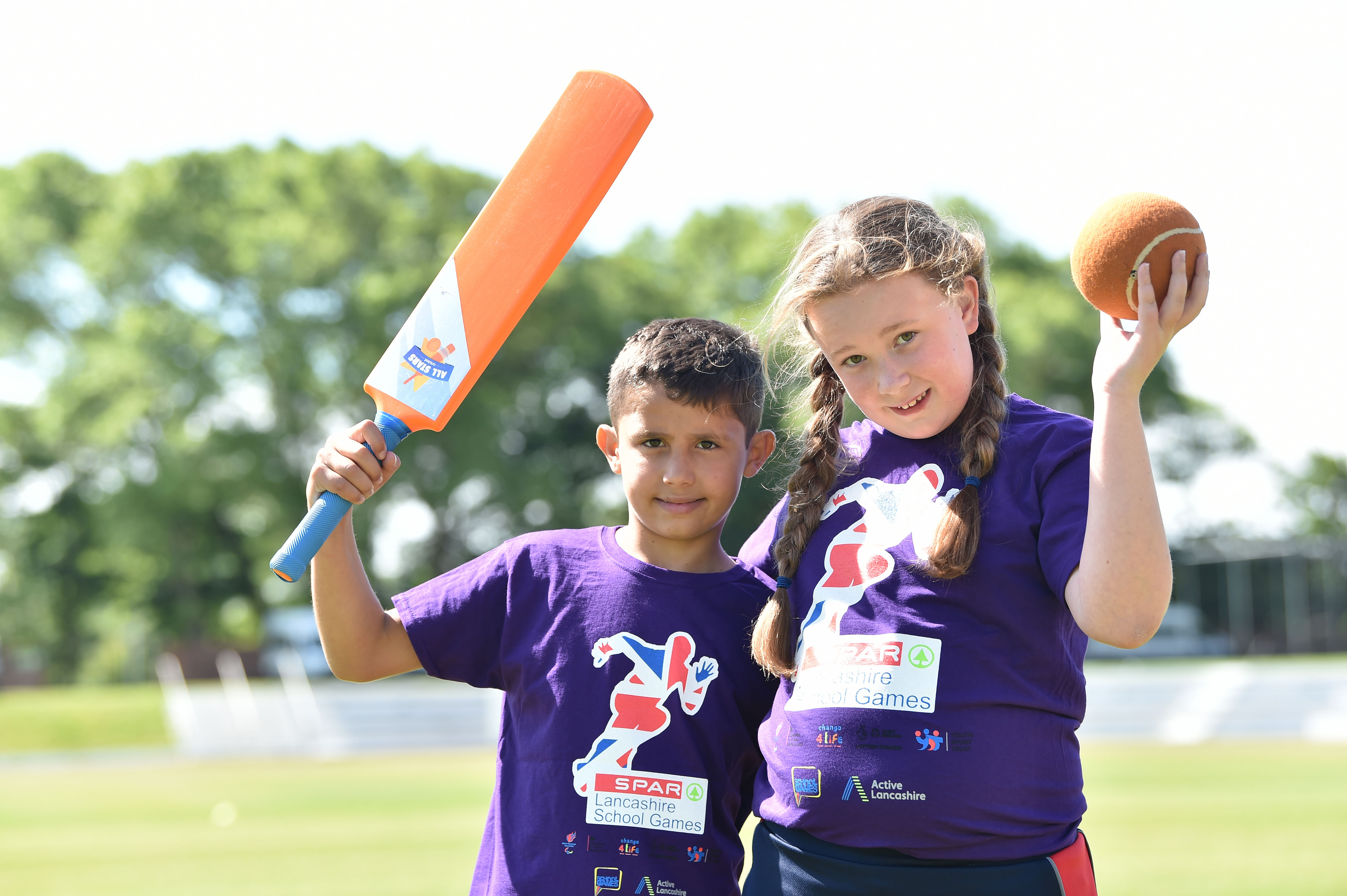 Lancashire School Games - Fleetwood, Nicolas and Sophie Rossall cricket skills