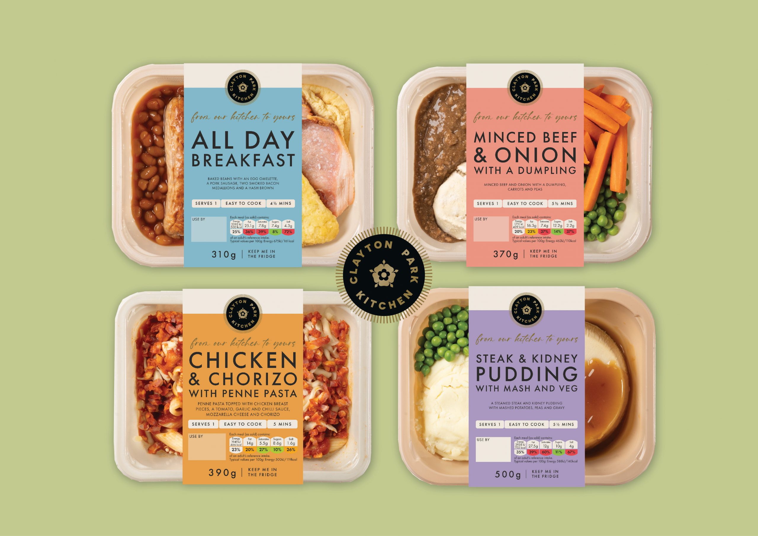 Four new meals have been launched under the Clayton Park Kitchen label, coinciding with a rebrand of Clayton Park Bakery’s entire range.