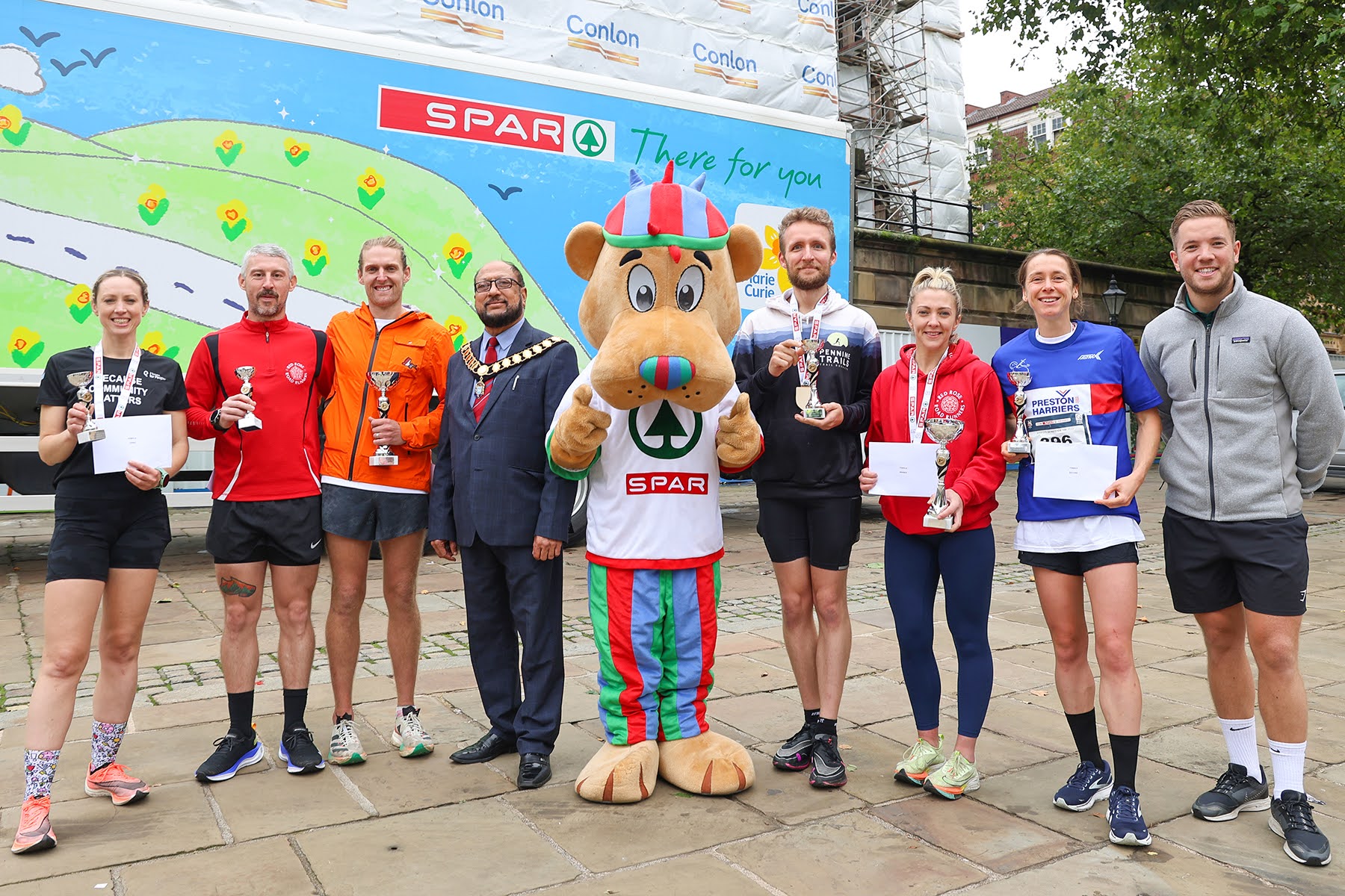 Hundreds of runners run in the SPAR City of Preston 10K