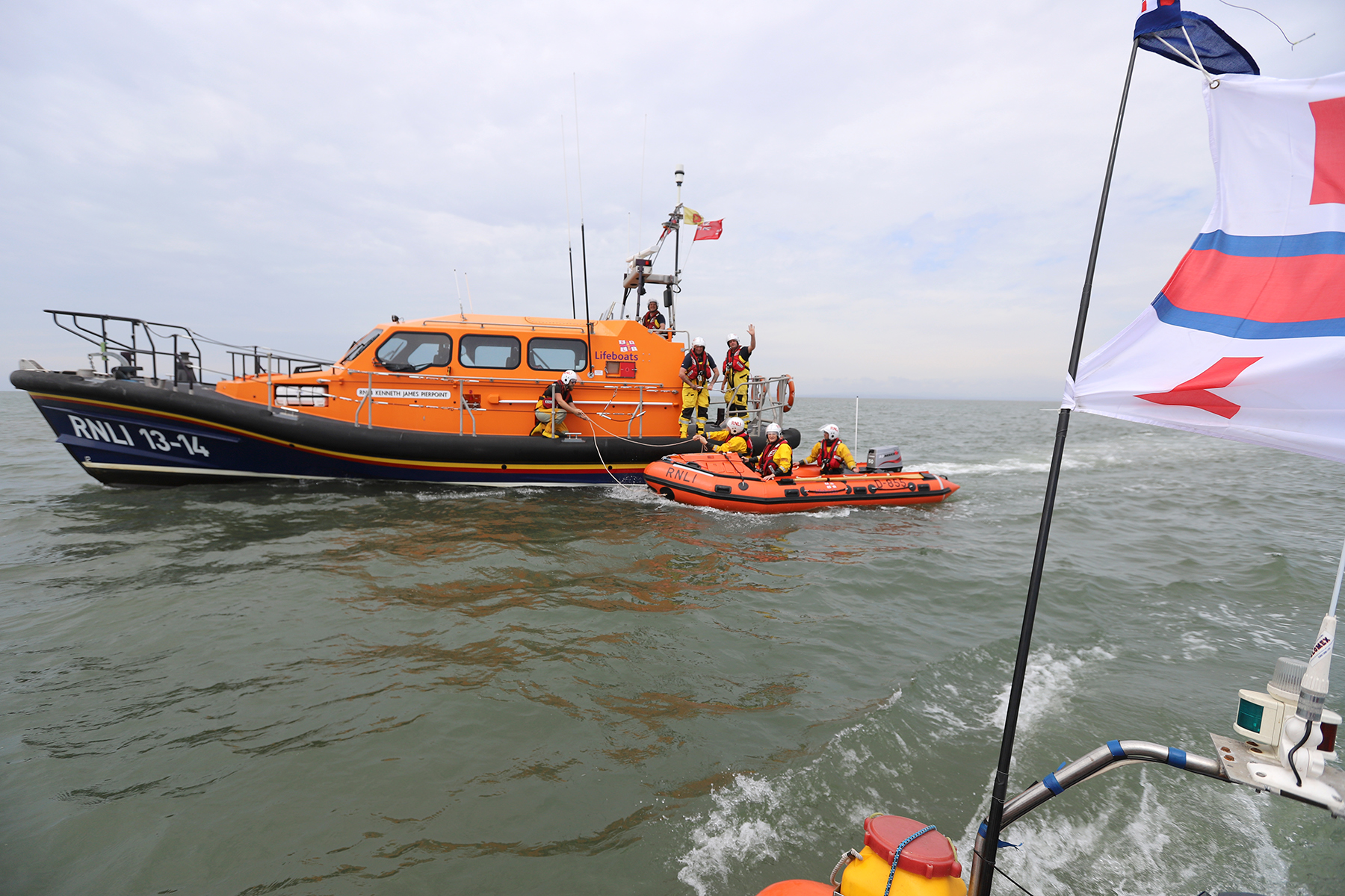 RNLI supports SPAR Lancashire School Games baton relay with boat handover between Morecambe and Fleetwood