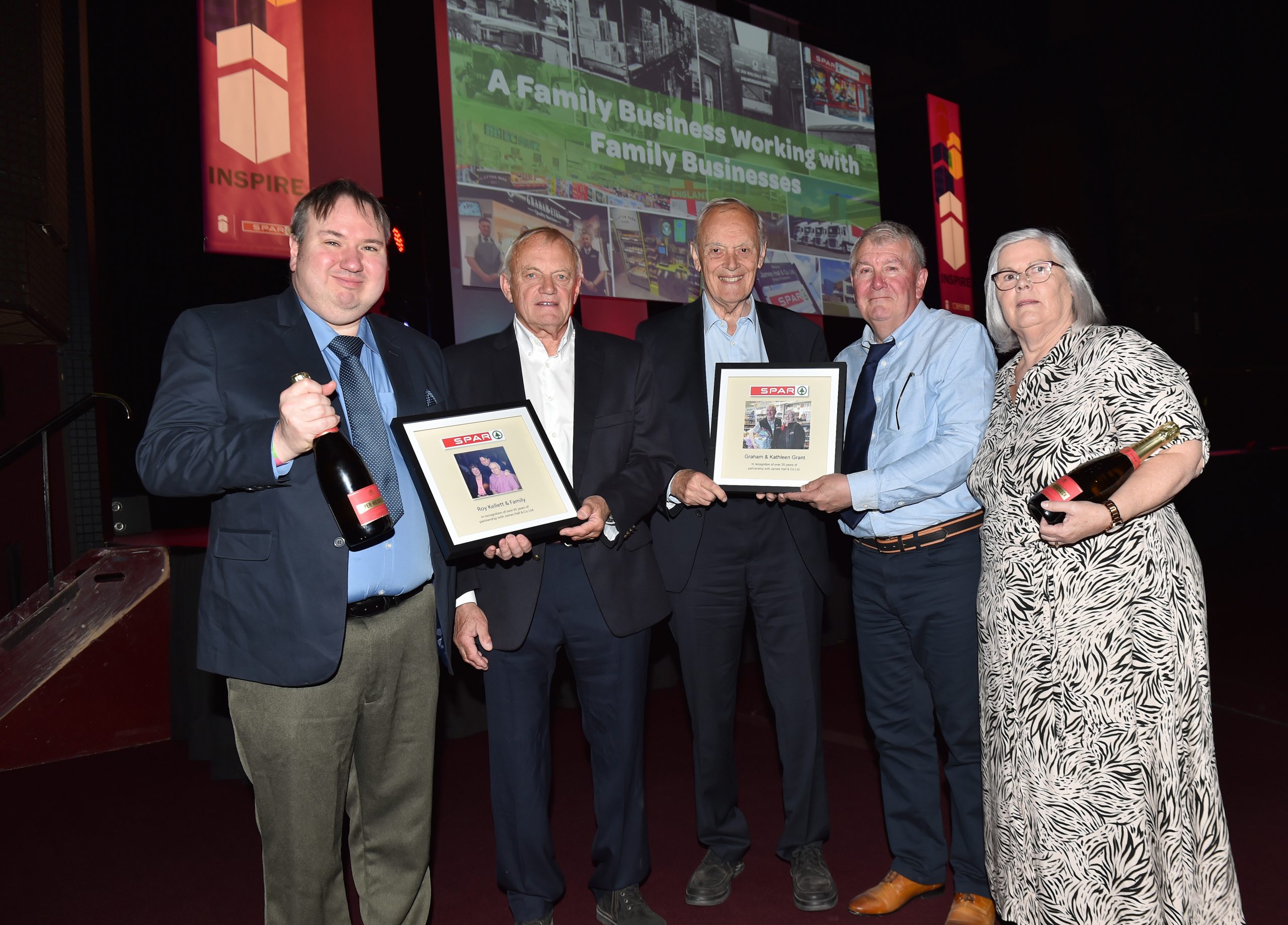 Roy Kellett, Andrew Hall, Ian Hall, Graham Grant and Kathleen Grant at SPAR Inspire Roy Kellett, Andrew Hall, Ian Hall, Graham Grant and Kathleen Grant at SPAR Inspire