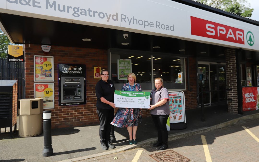 SPAR donates £1,000 to Sunderland’s St Benedict’s Hospice