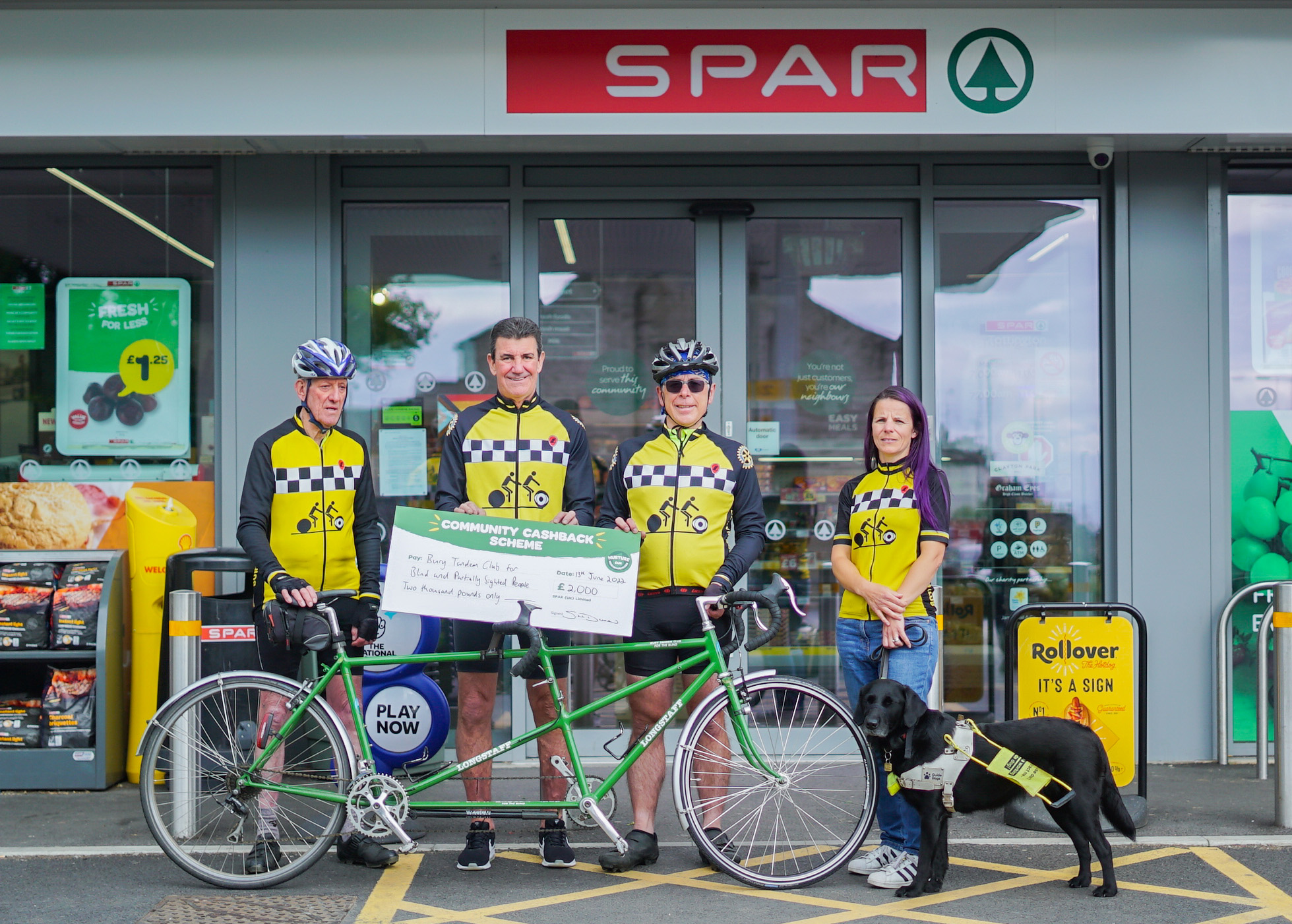 Bury Tandem Club Gearing Up For Stronger Future Following From £2,000 SPAR Grant