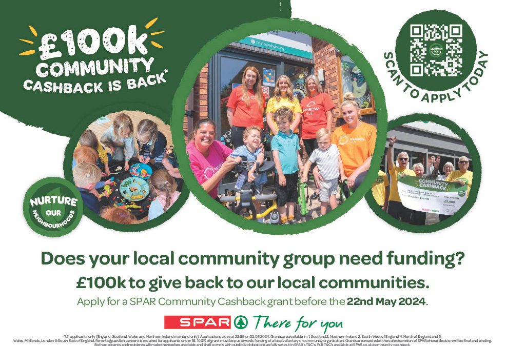 SPAR’s £100,000 Community Cashback initiative returns