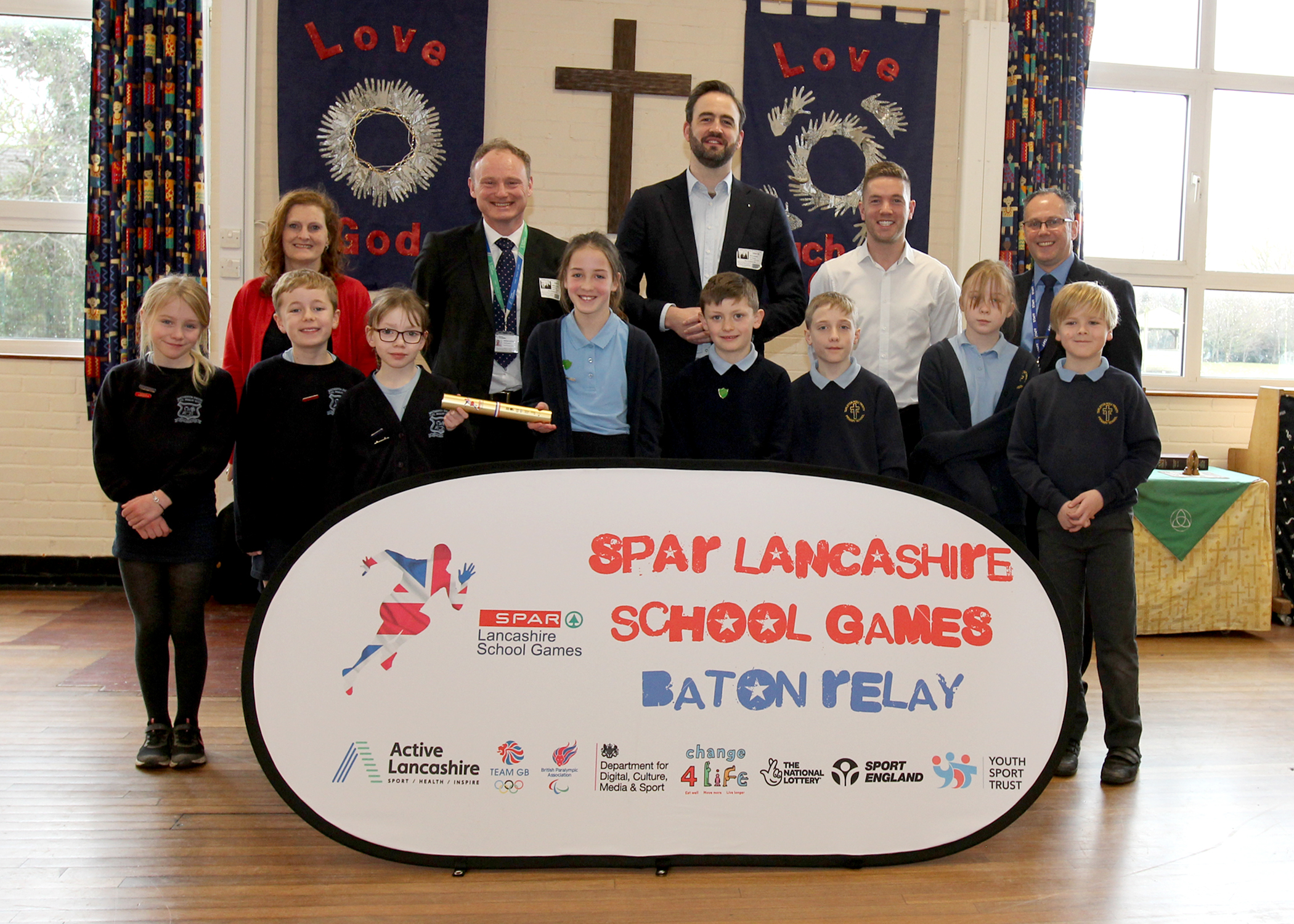 Baton relay begins as countdown to SPAR Lancashire School Games starts in Tarleton