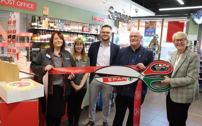 Community celebrates launch of Post Office counter at SPAR Sedbergh