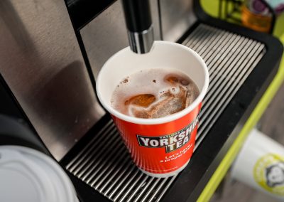 Yorkshire Tea on a SPAR Cheeky Coffee machine.